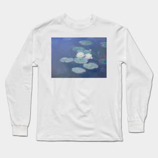 Nymphéas, effet du soi ( Water lilies, effect of the self) - Claude Monet Long Sleeve T-Shirt